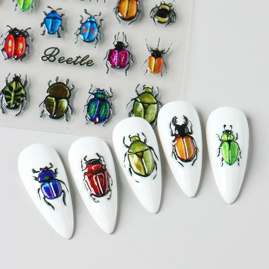 5D Beetle Bug Nail Art dekaler - 24 Timmar Deals
