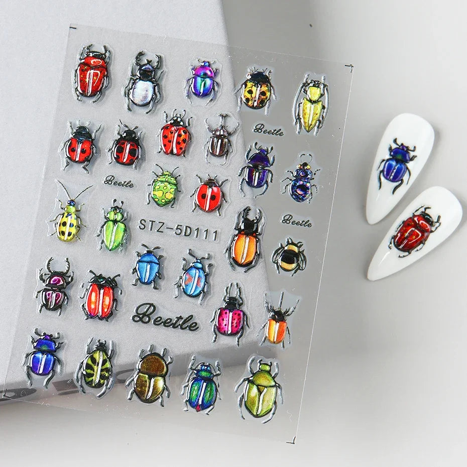 5D Beetle Bug Nail Art dekaler - 24 Timmar Deals