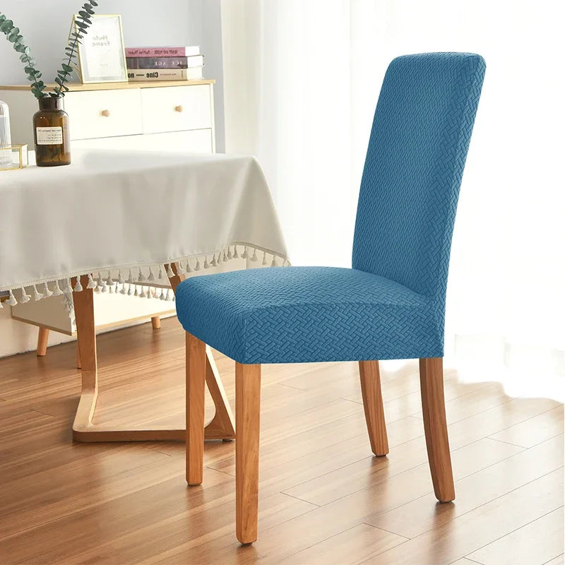 Elastisk stolsöverdrag Stretch Tjock Jacquard Stolsöverdrag Överdrag för matsal Kök Hotell Bröllopsbankett - 24 Timmar Deals