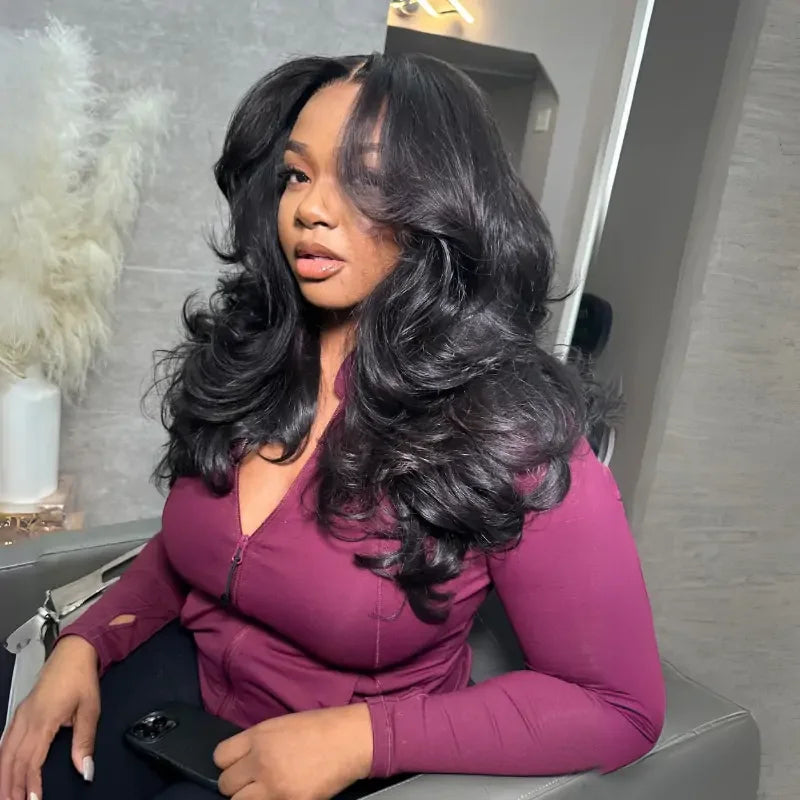 Body Wave Människohår peruk Transparent Spets Frontal - 24 Timmar Deals