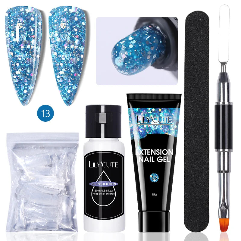 15ml Polygel Nail Extension Set - 24 Timmar Deals