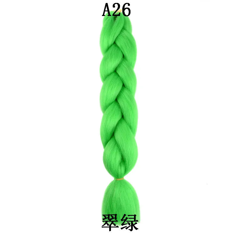 Syntetisk 1st 24 tum 100g Flätning Hårbox Flätor Färgglad Twist Flätning Hårförlängningar Syntetisk Virkad Flätning - 24 Timmar Deals