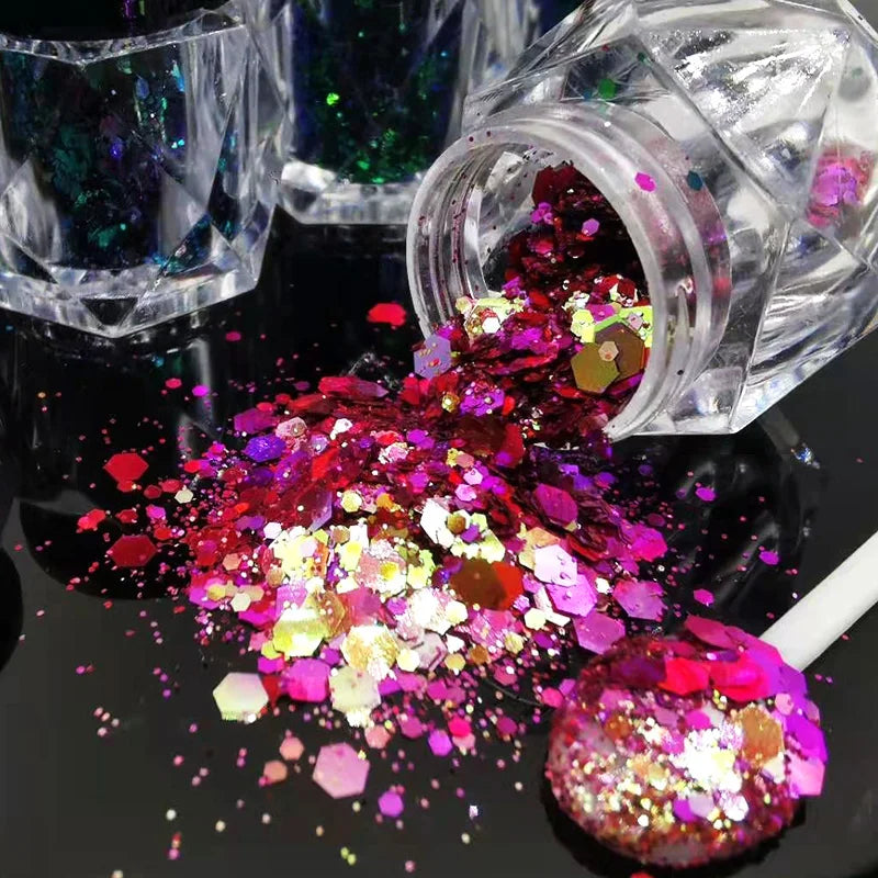 Holographic Nail Powder Net-2g Chrome Laser Mirror Glitter - 24 Timmar Deals