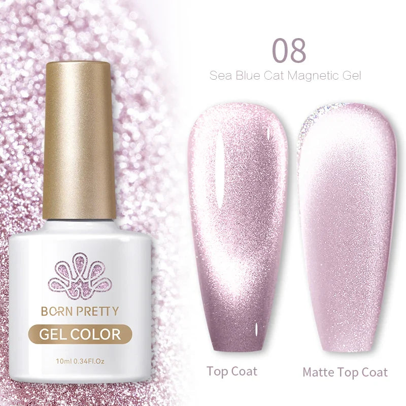Reflekterande Cat Magnetic Gellack 10ML Silver Shinning Glitter Vernis Semi Permanent Soak Off Magnetic UV Gel - 24 Timmar Deals