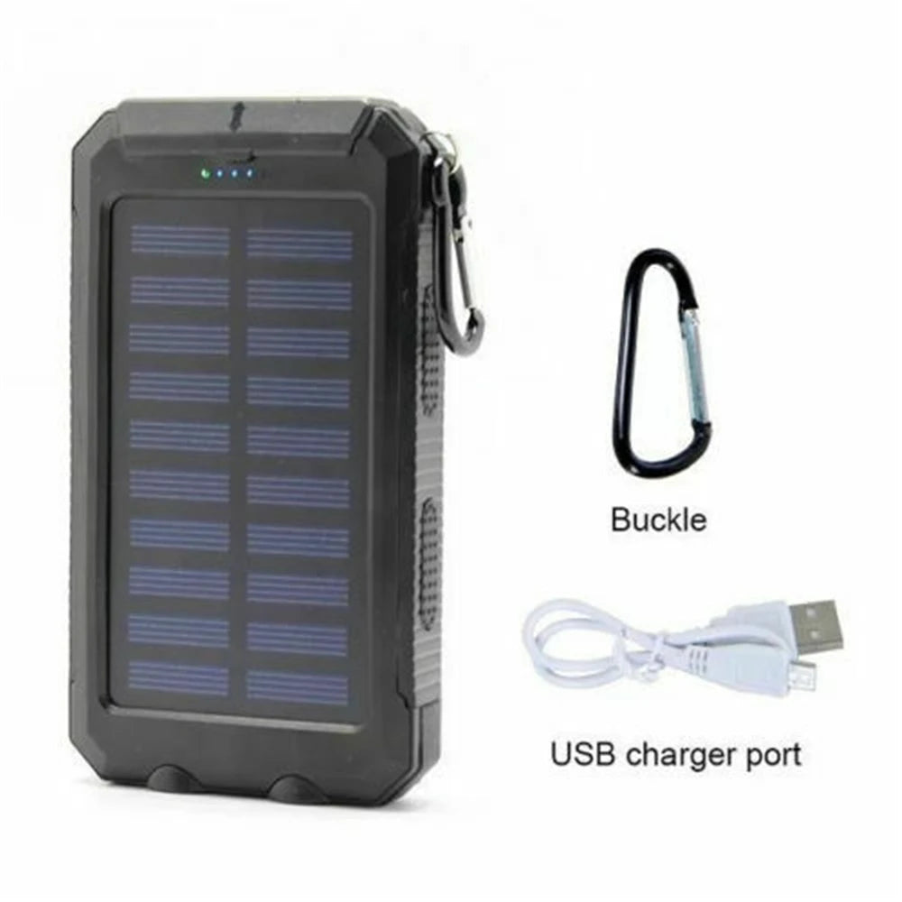 80000mAh Solar Power Bank Waterproof Battery External Portable Outdoor Dual USB Charger PowerBank LED For IPhone Xiaomi Samsung - 24 Timmar Deals