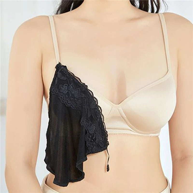 Lace Cleavage Cover Up Mock Camisole - 24 Timmar Deals