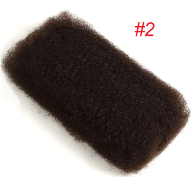 Remy Hair Afro kinky bulk människohår för flätning 1 bunt 50 g/st Naturliga färgflätor - 24 Timmar Deals