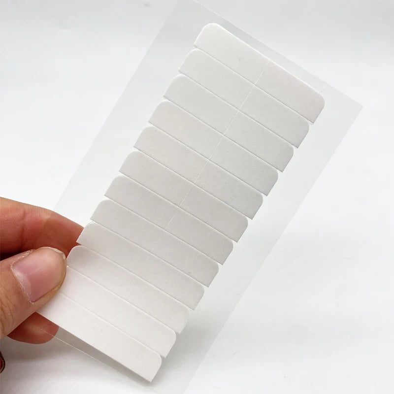 120 tabs/lots 10 sheets 0.8cm*4cm No shine white adhesive tape waterproof tape for tape hair extension - 24 Timmar Deals