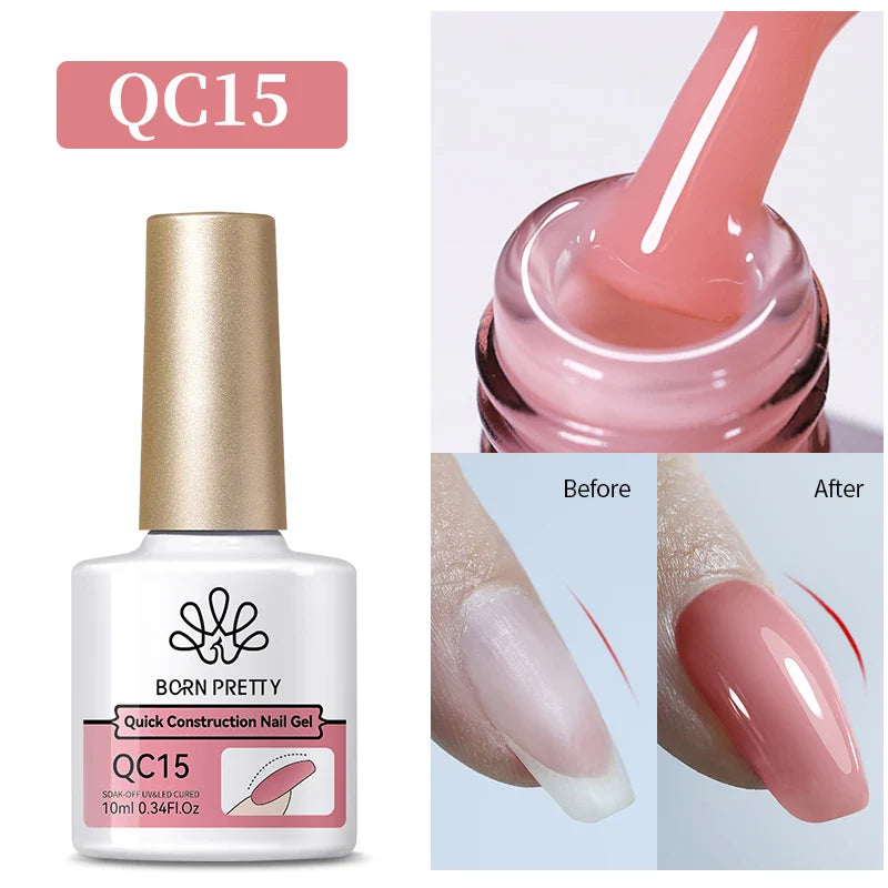 Transparent Jelly Nude Gellack 10ml Sheer Glitter Crystal Varnish - 24 Timmar Deals