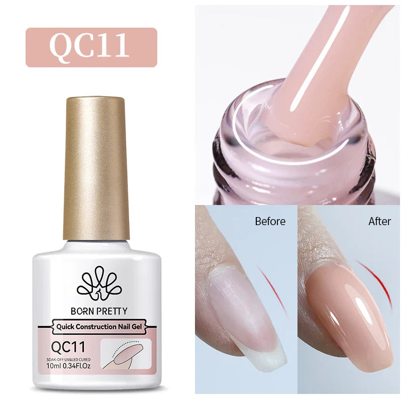 Transparent Jelly Nude Gellack 10ml Sheer Glitter Crystal Varnish - 24 Timmar Deals