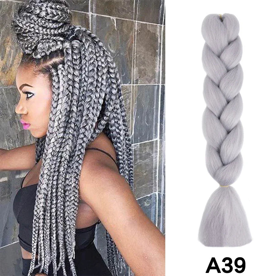 Syntetiska hårförlängningar för att göra afrikanskt fläthår högtemperaturfiber - 24 Timmar Deals