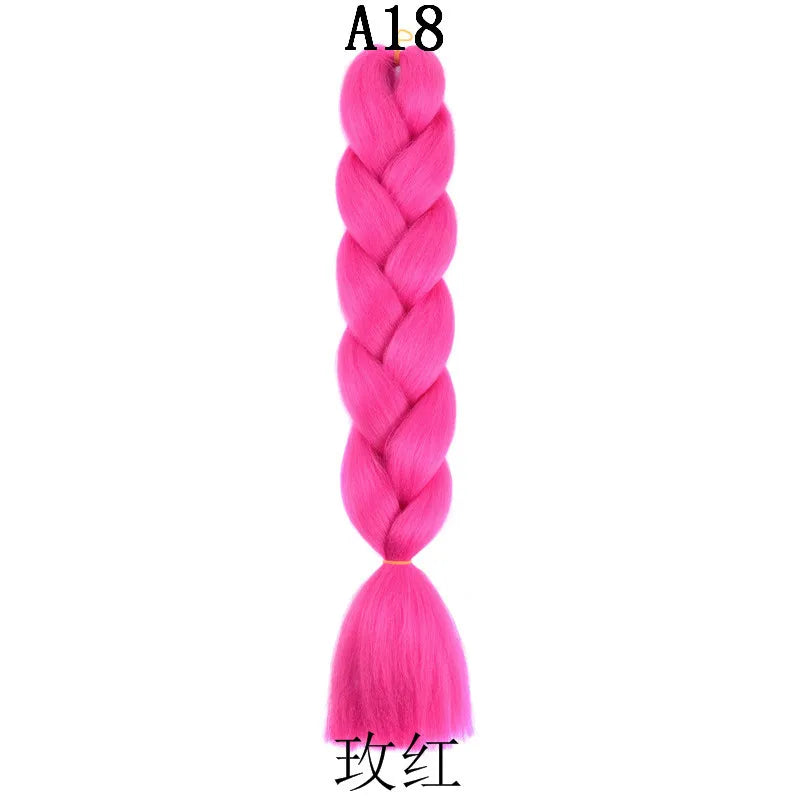 Syntetisk 1st 24 tum 100g Flätning Hårbox Flätor Färgglad Twist Flätning Hårförlängningar Syntetisk Virkad Flätning - 24 Timmar Deals