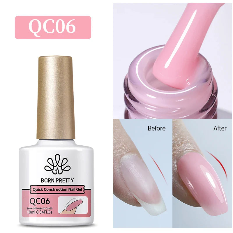 Transparent Jelly Nude Gellack 10ml Sheer Glitter Crystal Varnish - 24 Timmar Deals