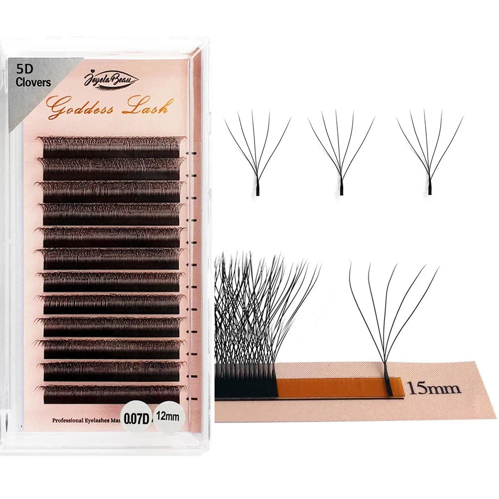 5D W Shaped Faux Eyelashes Easy Fan Volume Fransförlängning - 24 Timmar Deals
