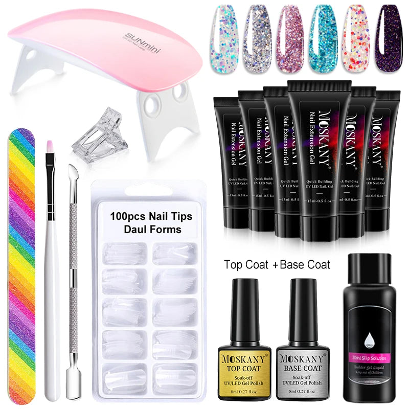 Polygel Full Set med 6W LED-lampa - 24 Timmar Deals