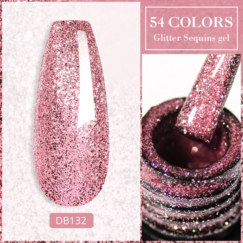 Metalic, Pastell, Glitter Gellack 6ml, 63 olika färger - 24 Timmar Deals