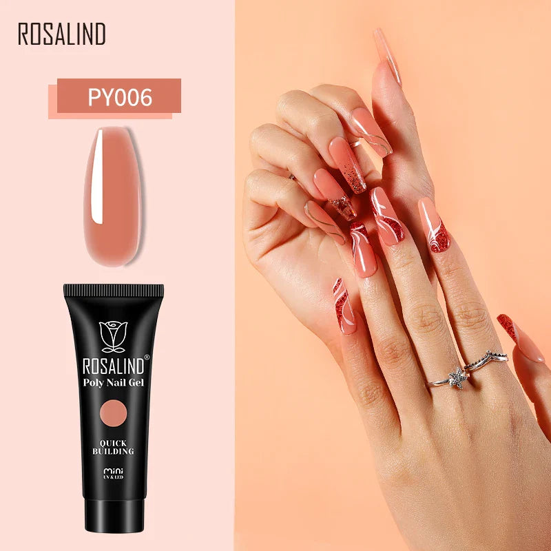 15/30 ml Poly Nail Gel Semi Permanent Akryl Extension Crystal Nail Art Fast Builder Hybrid Lack UV Poly Nagellack - 24 Timmar Deals