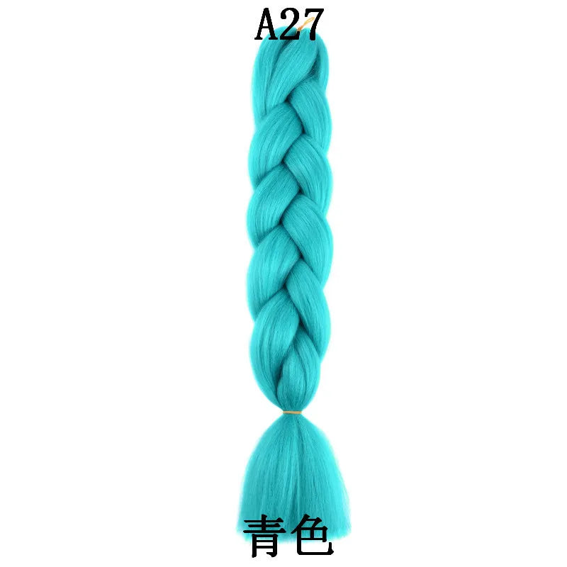 Syntetisk 1st 24 tum 100g Flätning Hårbox Flätor Färgglad Twist Flätning Hårförlängningar Syntetisk Virkad Flätning - 24 Timmar Deals