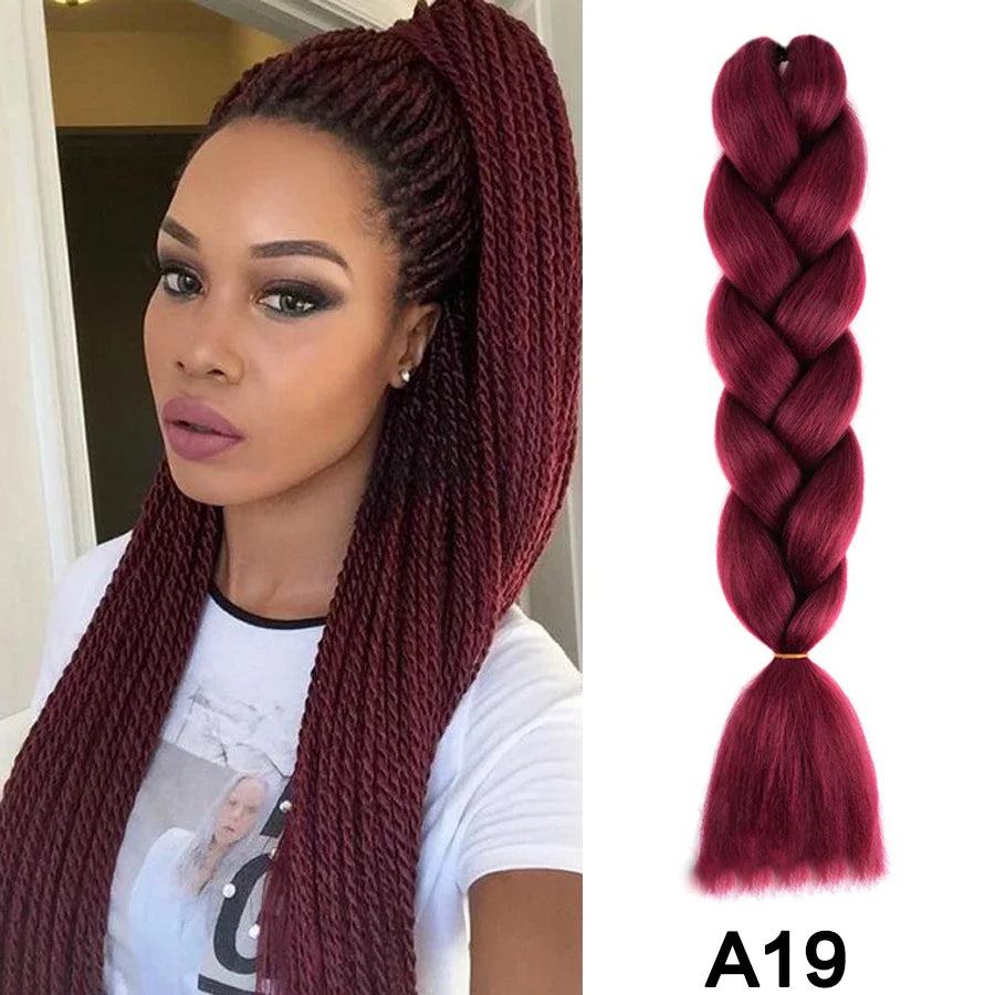 Syntetiska hårförlängningar för att göra afrikanskt fläthår högtemperaturfiber - 24 Timmar Deals