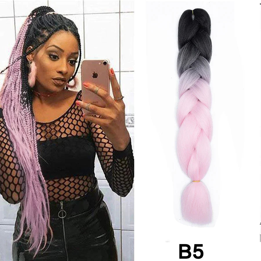 Syntetiska hårförlängningar för att göra afrikanskt fläthår högtemperaturfiber - 24 Timmar Deals