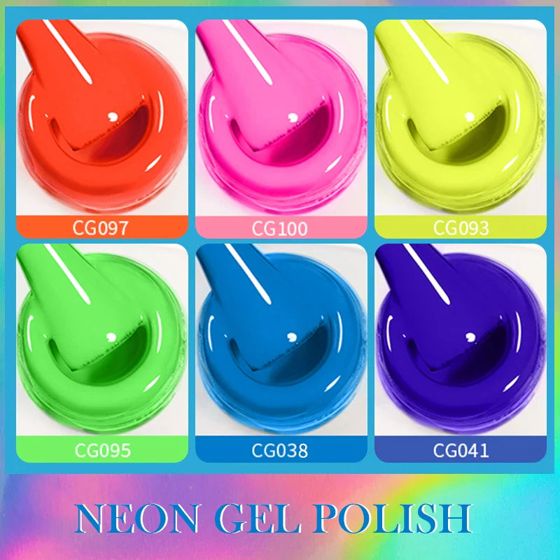 Neonfärg Gel Nagellack 10ml Fluorescerande Nagelgel Orange Gul Grön Lila Varnis Semipermanent Trendig Sommar - 24 Timmar Deals