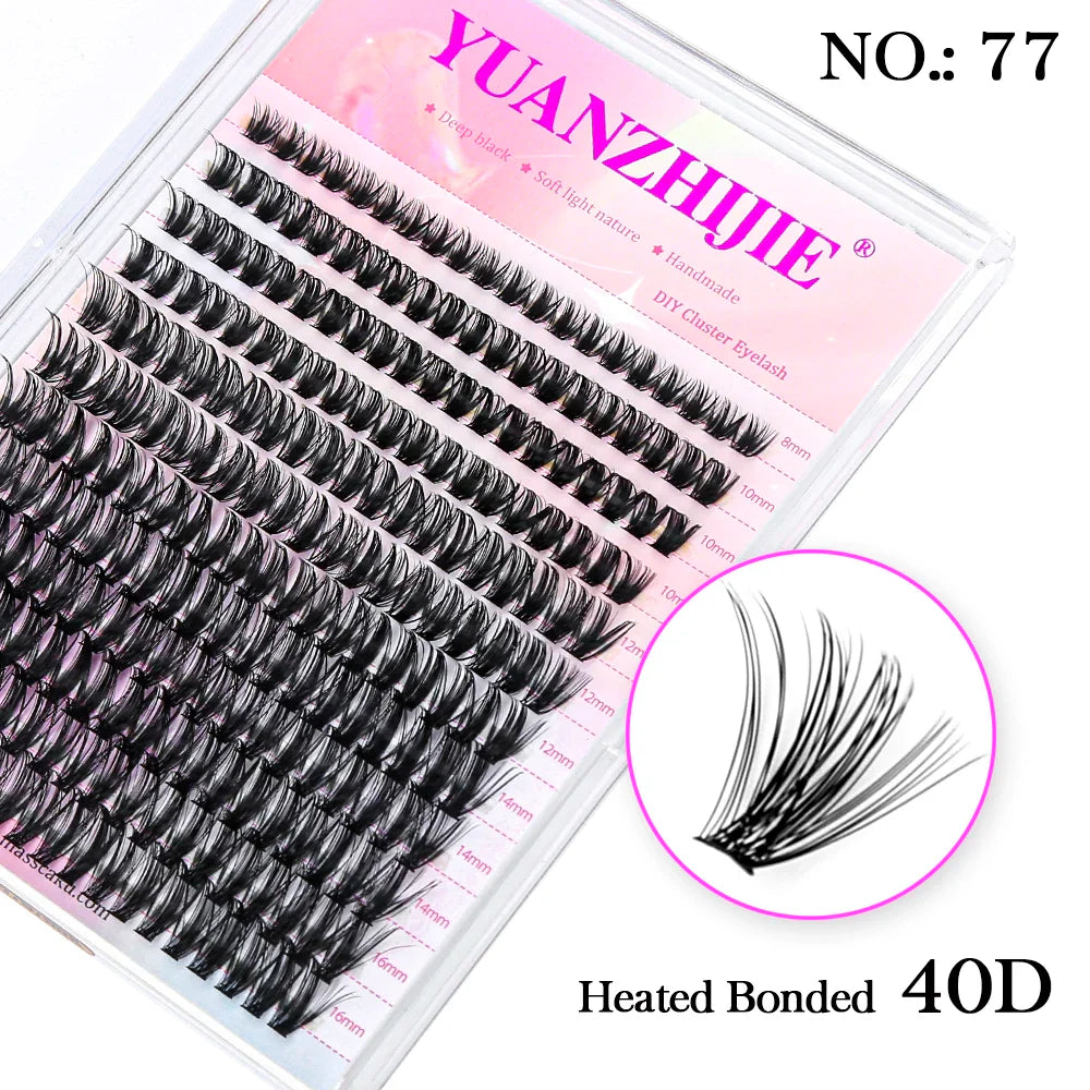 Mix Color 144 Russian Volume False Eyelashes Natural Soft Cluster Segment Lashes - 24 Timmar Deals