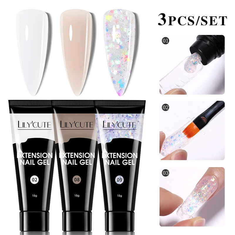 15ml Polygel Nail Extension Set - 24 Timmar Deals