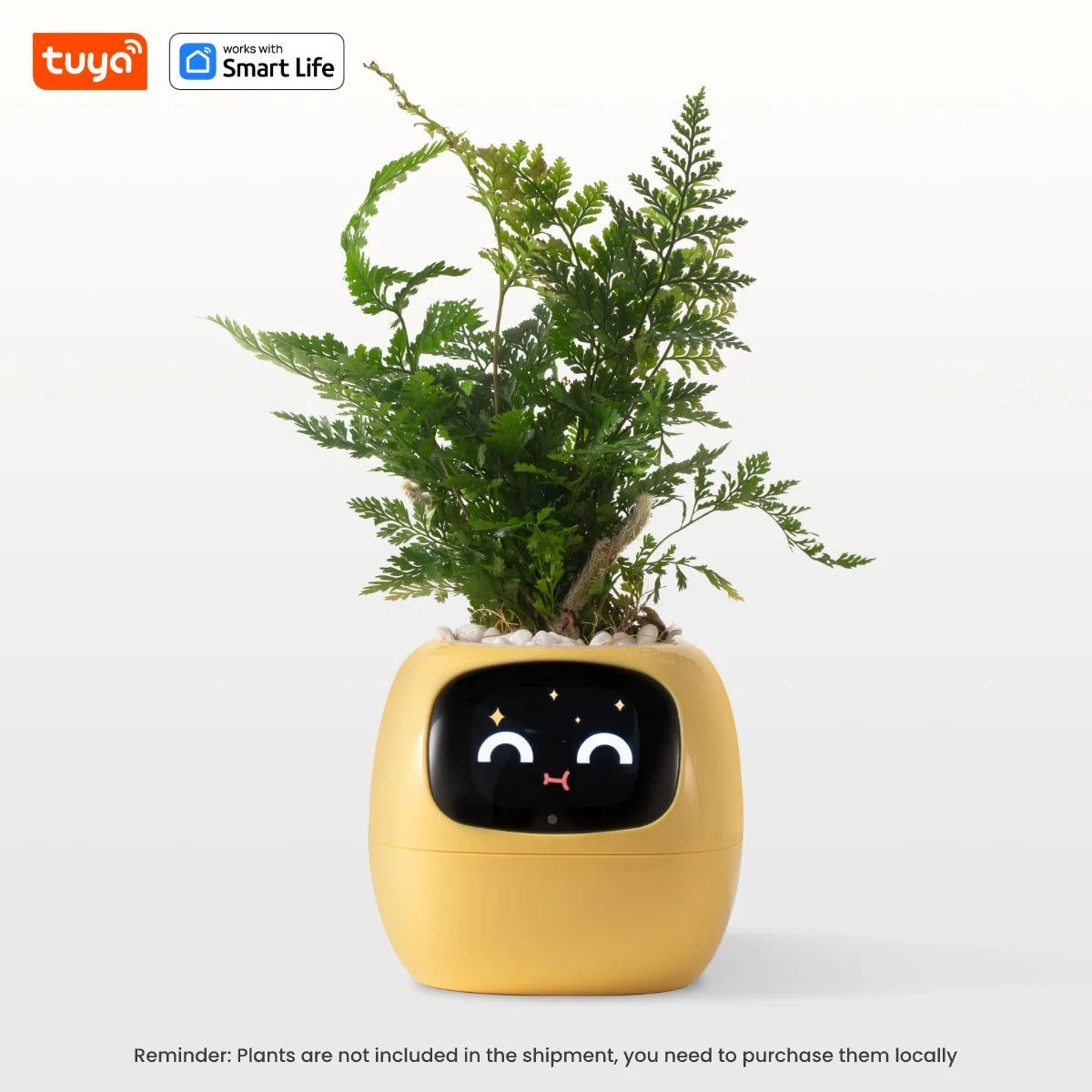 Tuya Ivy Smart Planter, Oändligt roligt över 49 rika uttryck, 7 smarta sensorer, AI-chips gör att odla växter enkelt och roligt - 24 Timmar Deals