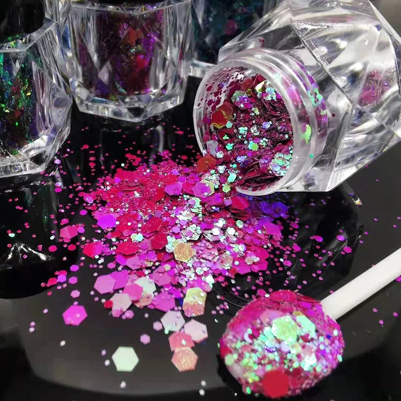 Holographic Nail Powder Net-2g Chrome Laser Mirror Glitter - 24 Timmar Deals