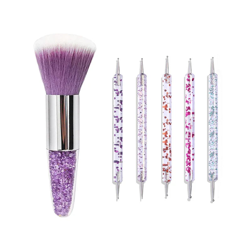 Nail Art Brush Ta bort Nail Dust Brush Akryl UV Gel Borstar - 24 Timmar Deals