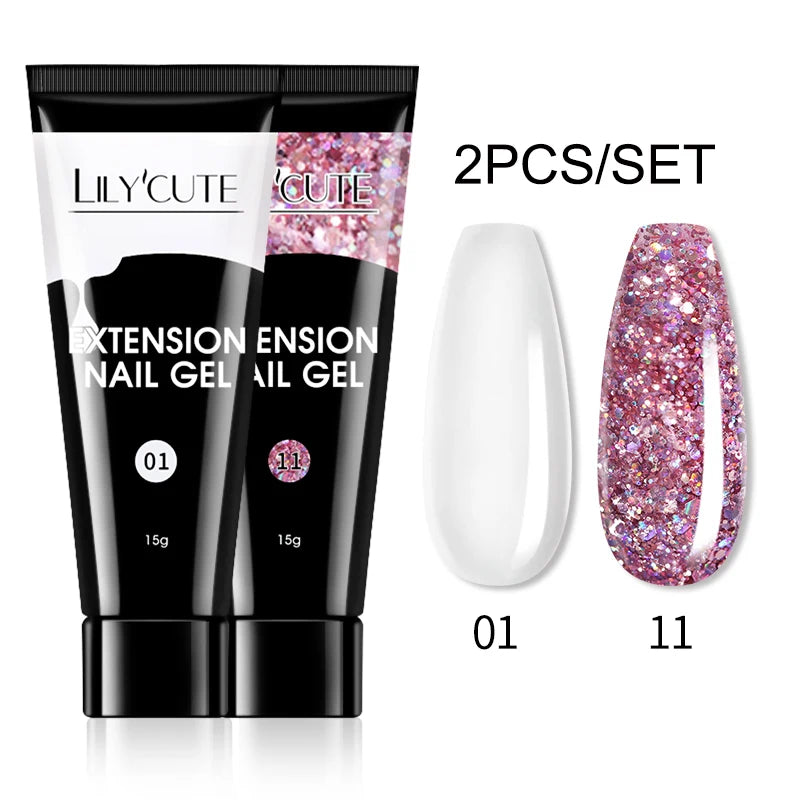 15ml Polygel Nail Extension Set - 24 Timmar Deals