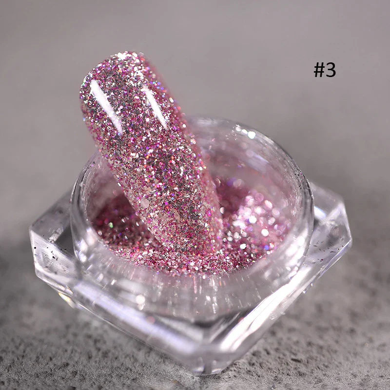 Holographic Nail Powder Net-2g Chrome Laser Mirror Glitter - 24 Timmar Deals