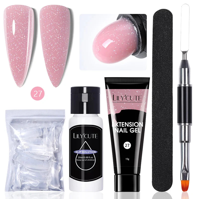 15ml Polygel Nail Extension Set - 24 Timmar Deals
