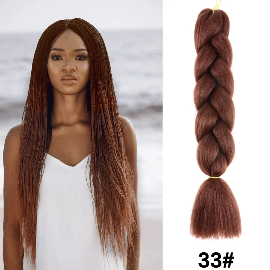 Syntetiska hårförlängningar för att göra afrikanskt fläthår högtemperaturfiber - 24 Timmar Deals