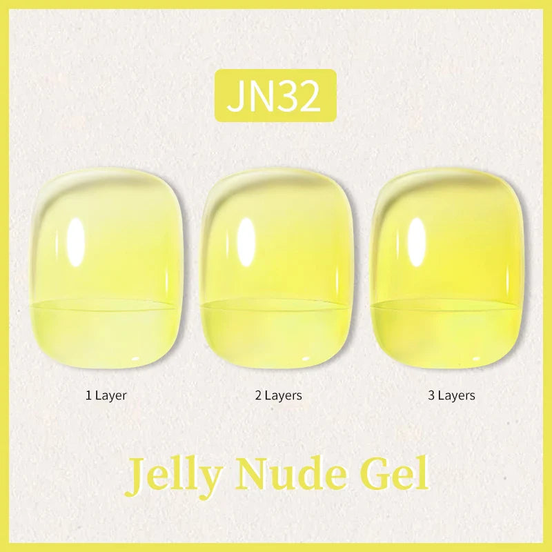 Transparent Jelly Nude Gellack 10ml Sheer Glitter Crystal Varnish - 24 Timmar Deals