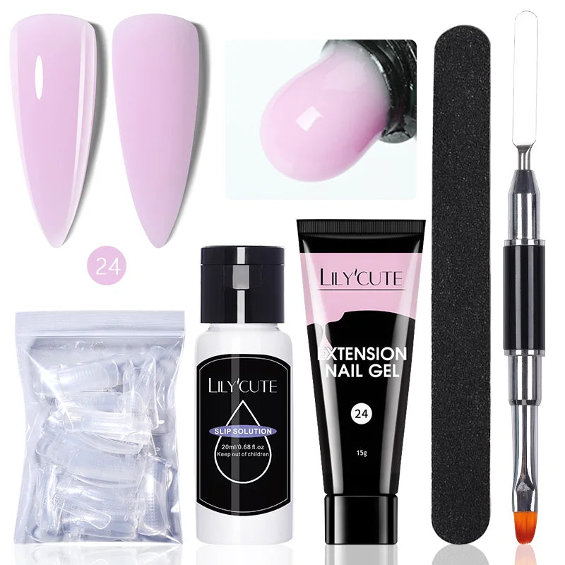 15ml Polygel Nail Extension Set - 24 Timmar Deals