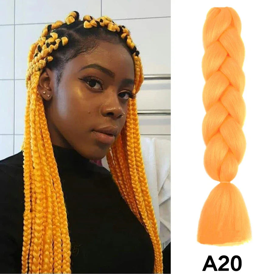 Syntetiska hårförlängningar för att göra afrikanskt fläthår högtemperaturfiber - 24 Timmar Deals