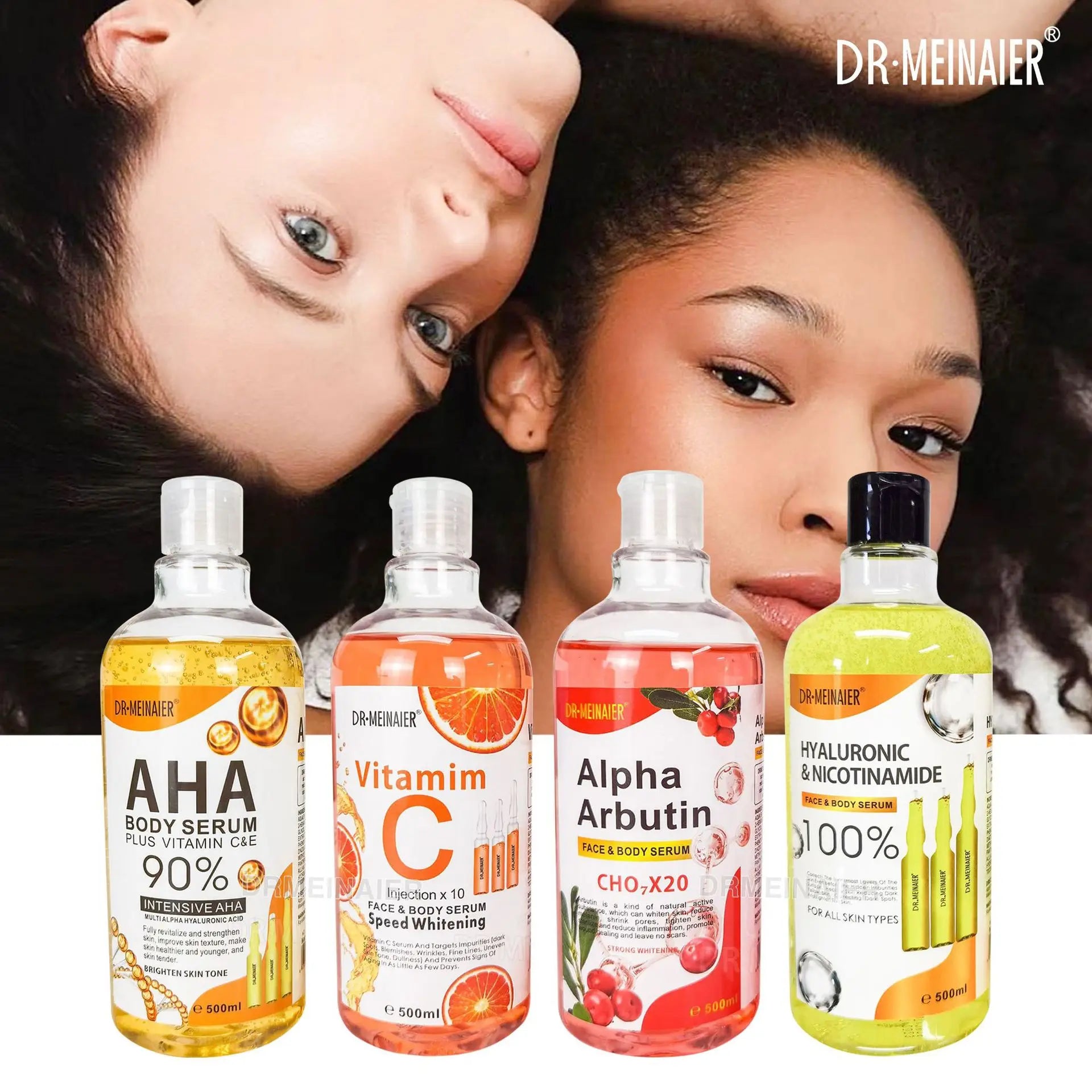 500ML Vitamin C AHA HYALURONIC& NICOTINAMIDE Face Serum - 24 Timmar Deals