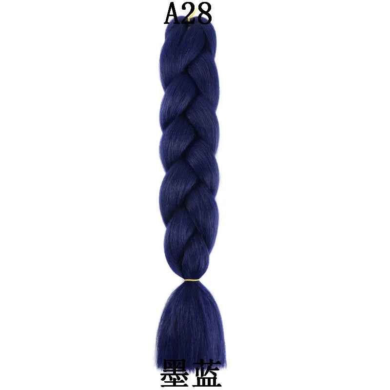 Syntetisk 1st 24 tum 100g Flätning Hårbox Flätor Färgglad Twist Flätning Hårförlängningar Syntetisk Virkad Flätning - 24 Timmar Deals