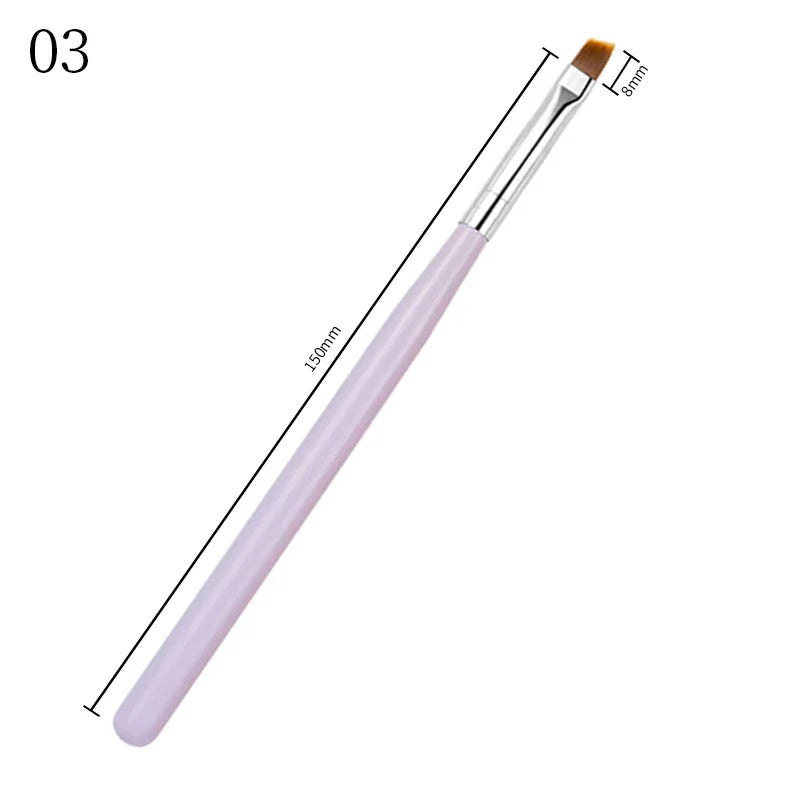 1 st Nail Art Ritning Målning Penna Tunn Rand Blomma Carving Liner Pensel - 24 Timmar Deals