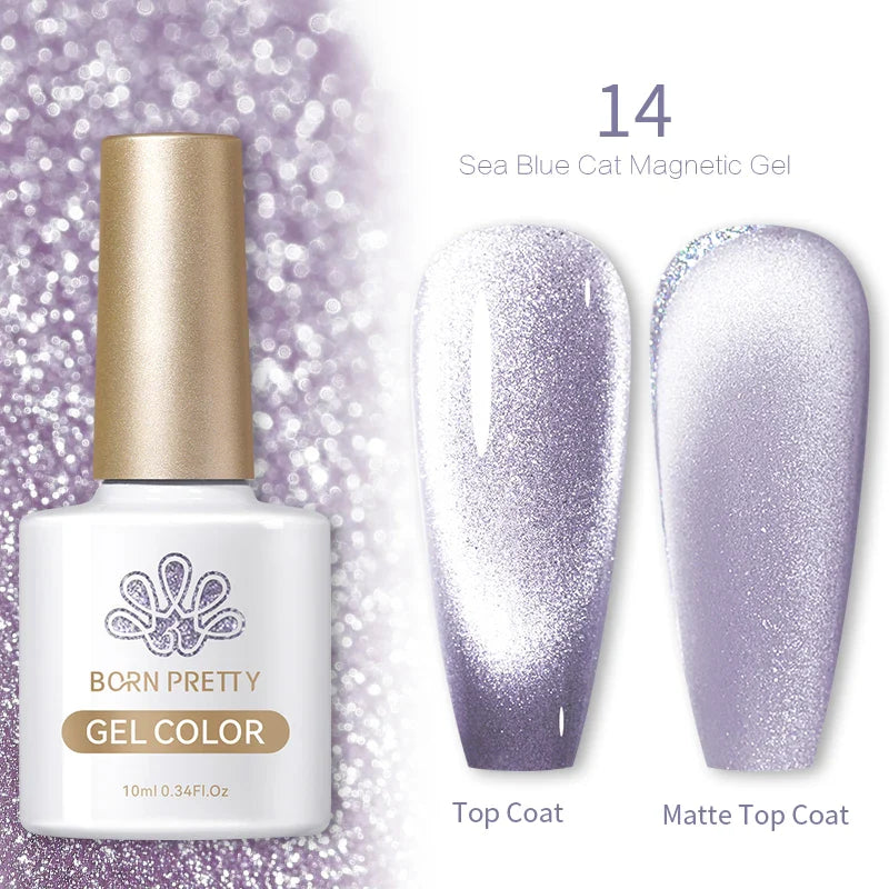 Reflekterande Cat Magnetic Gellack 10ML Silver Shinning Glitter Vernis Semi Permanent Soak Off Magnetic UV Gel - 24 Timmar Deals