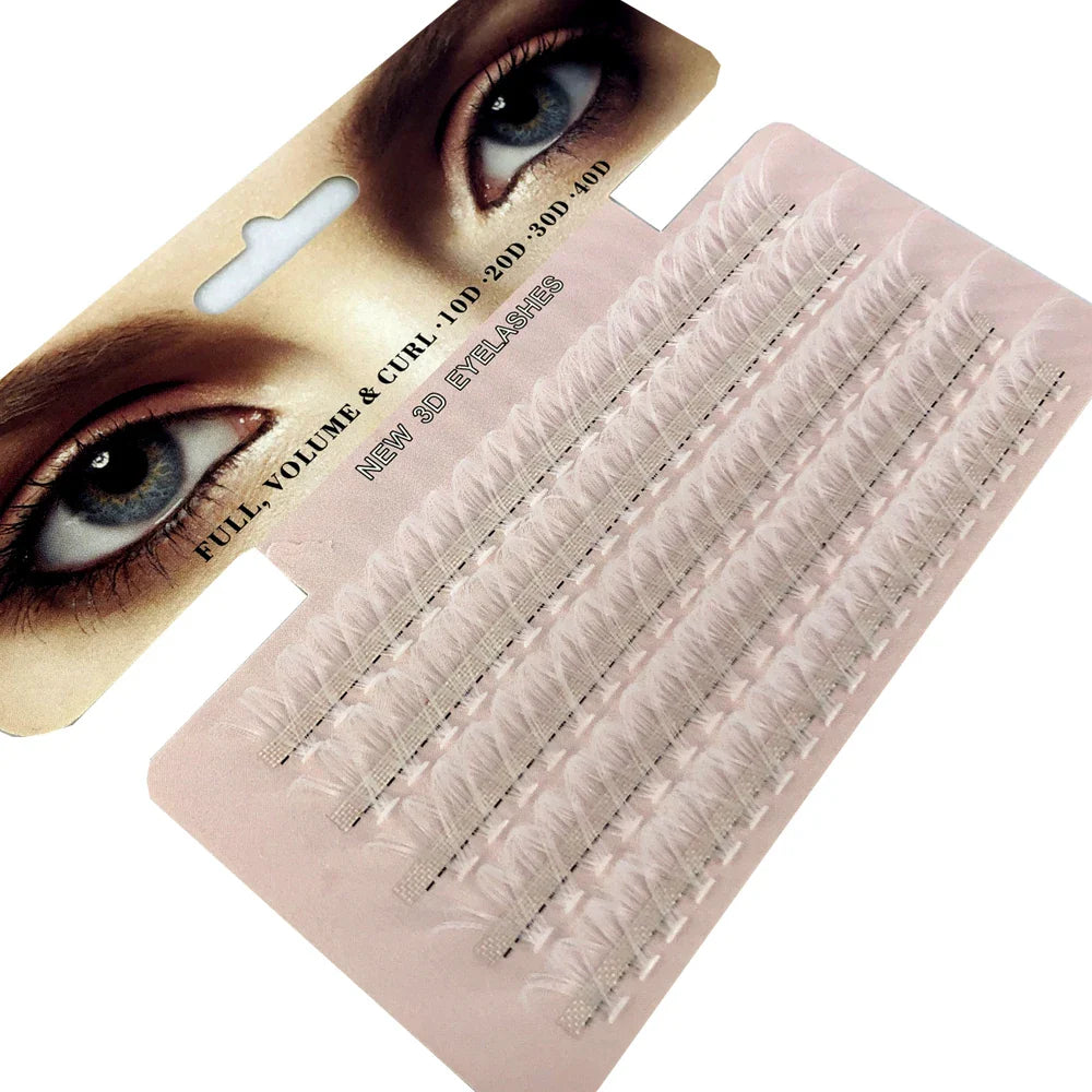 Blue Purple Mix Colored Lashes Cluster Eyelash Extension Natural Long 40D Volume Effect Faux Bunche Individual Makeup Cilias - 24 Timmar Deals