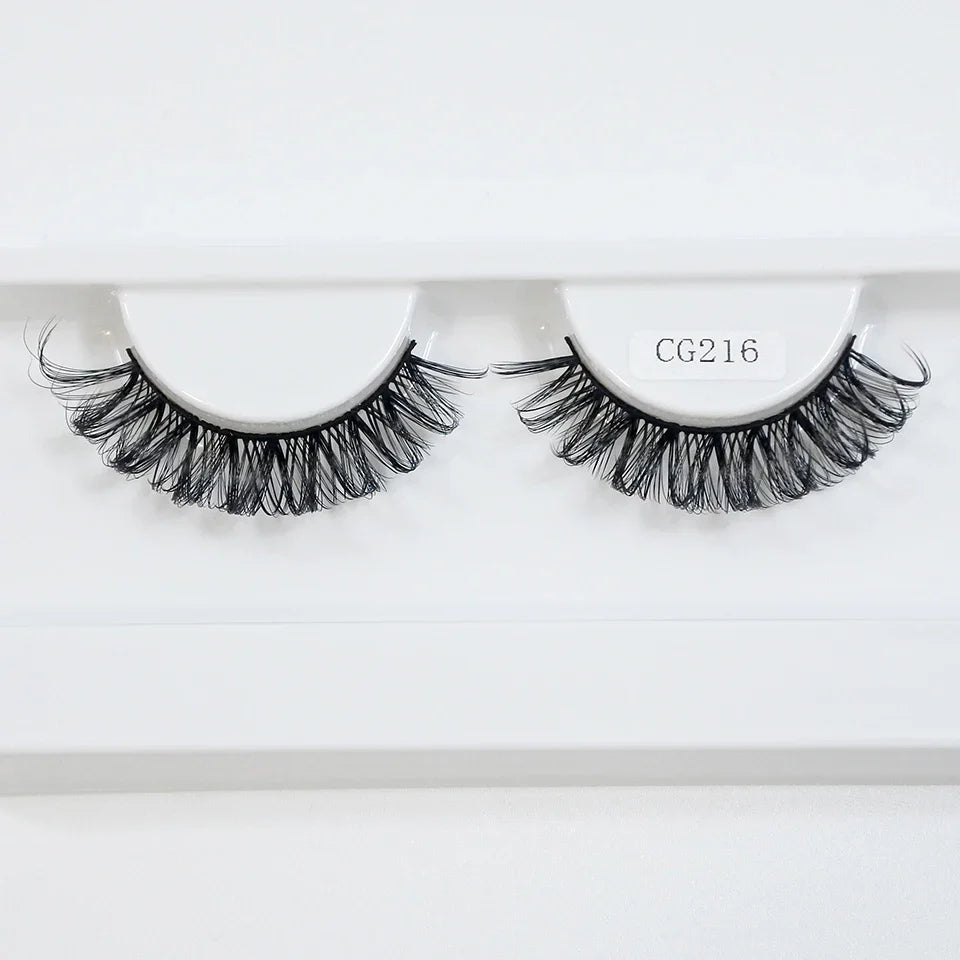 Classic Hybrid Volume Lashes 2022 New Arrival Wispy D Curl Short Russian Strip Lashes Makeup False Eyelashes - 24 Timmar Deals
