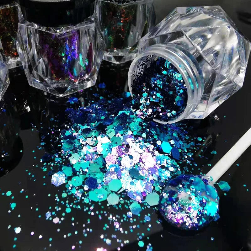 Holographic Nail Powder Net-2g Chrome Laser Mirror Glitter - 24 Timmar Deals