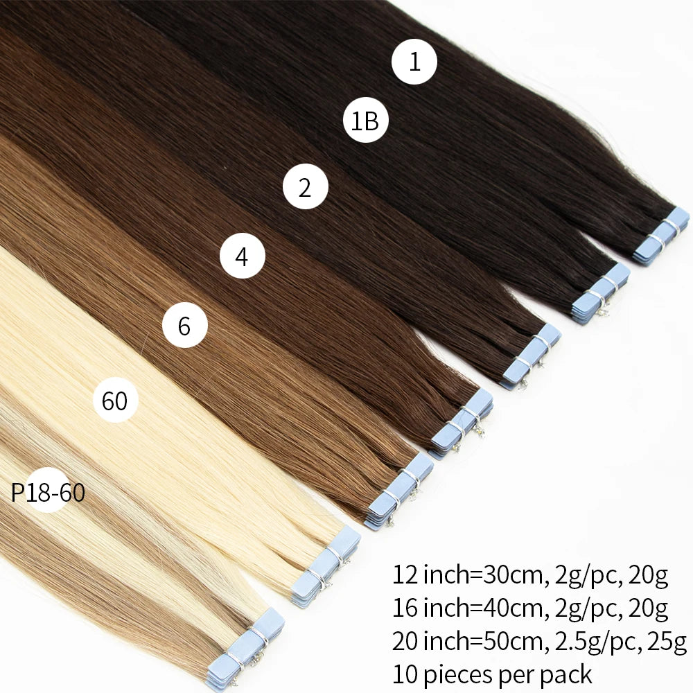 PU Skin Weft Osynlig Injektion Tejp i hårförlängning 10 st/förpackning - 24 Timmar Deals