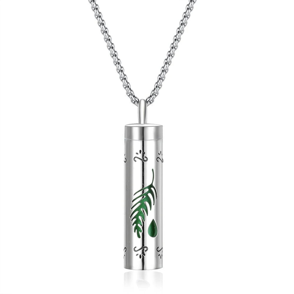 Aromaterapi Halsband Diffuser hänge 316L medaljong i rostfritt stål - 24 Timmar Deals