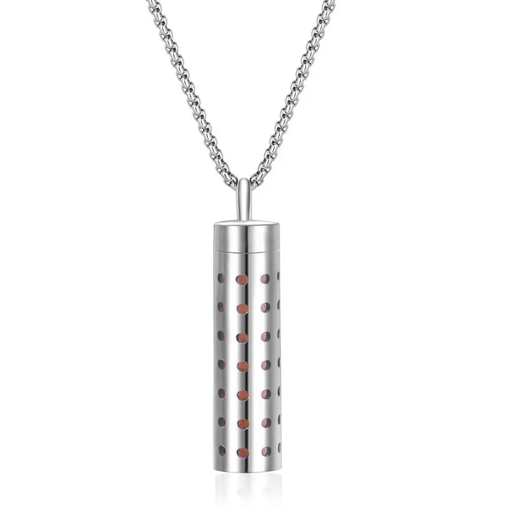 Aromaterapi Halsband Diffuser hänge 316L medaljong i rostfritt stål - 24 Timmar Deals