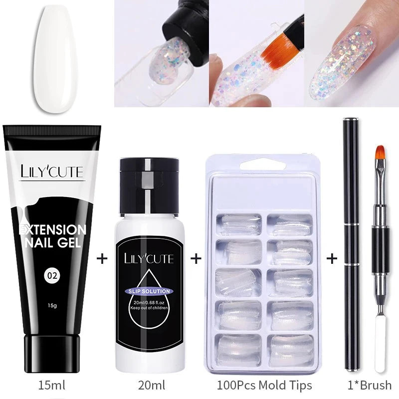 15ml Polygel Nail Extension Set - 24 Timmar Deals
