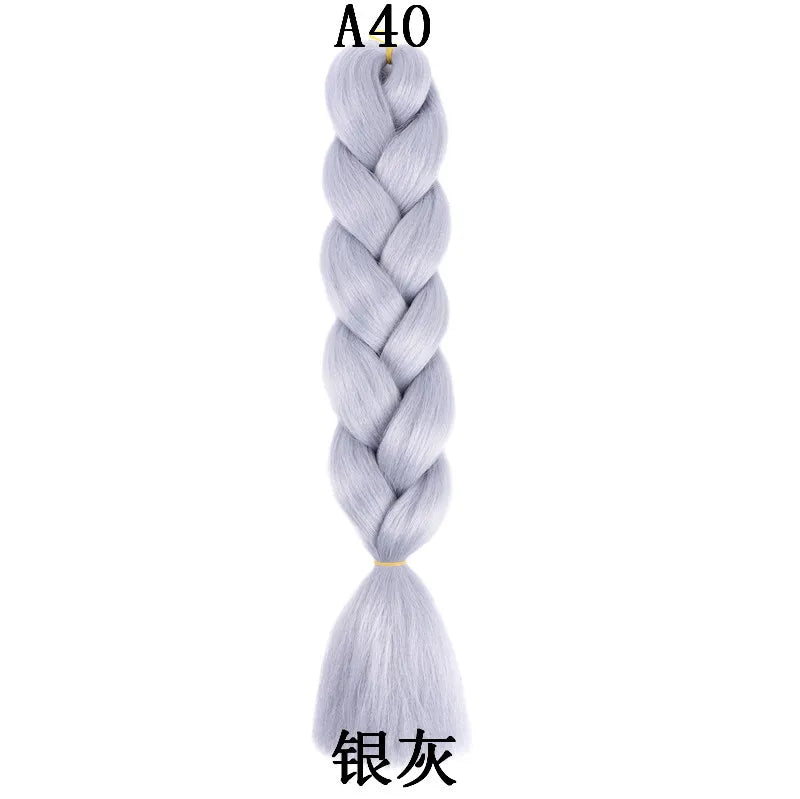 Syntetisk 1st 24 tum 100g Flätning Hårbox Flätor Färgglad Twist Flätning Hårförlängningar Syntetisk Virkad Flätning - 24 Timmar Deals