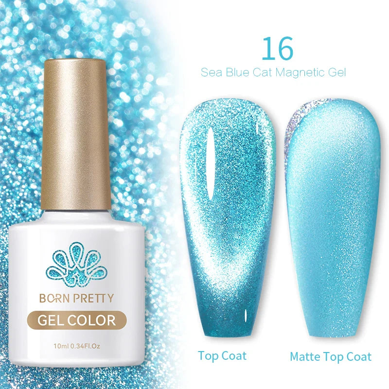 Reflekterande Cat Magnetic Gellack 10ML Silver Shinning Glitter Vernis Semi Permanent Soak Off Magnetic UV Gel - 24 Timmar Deals